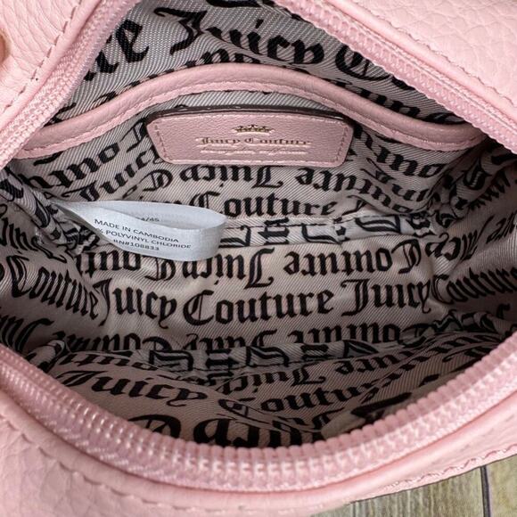 Juicy Couture Light Pink Gold Soft Girl Mini Crossbody Purse - Picture 8 of 10